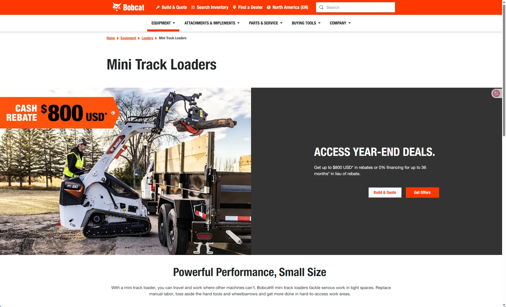 bobcat mini track loaders