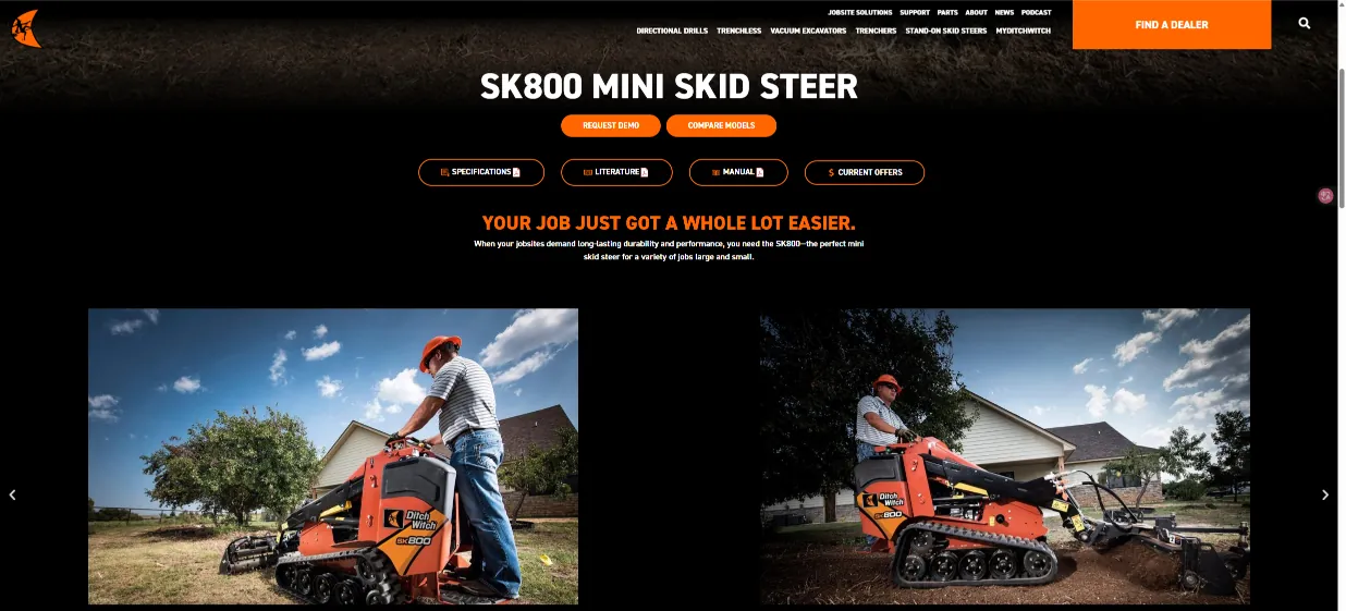 Ditch Witch SK800 MINI SKID STEER