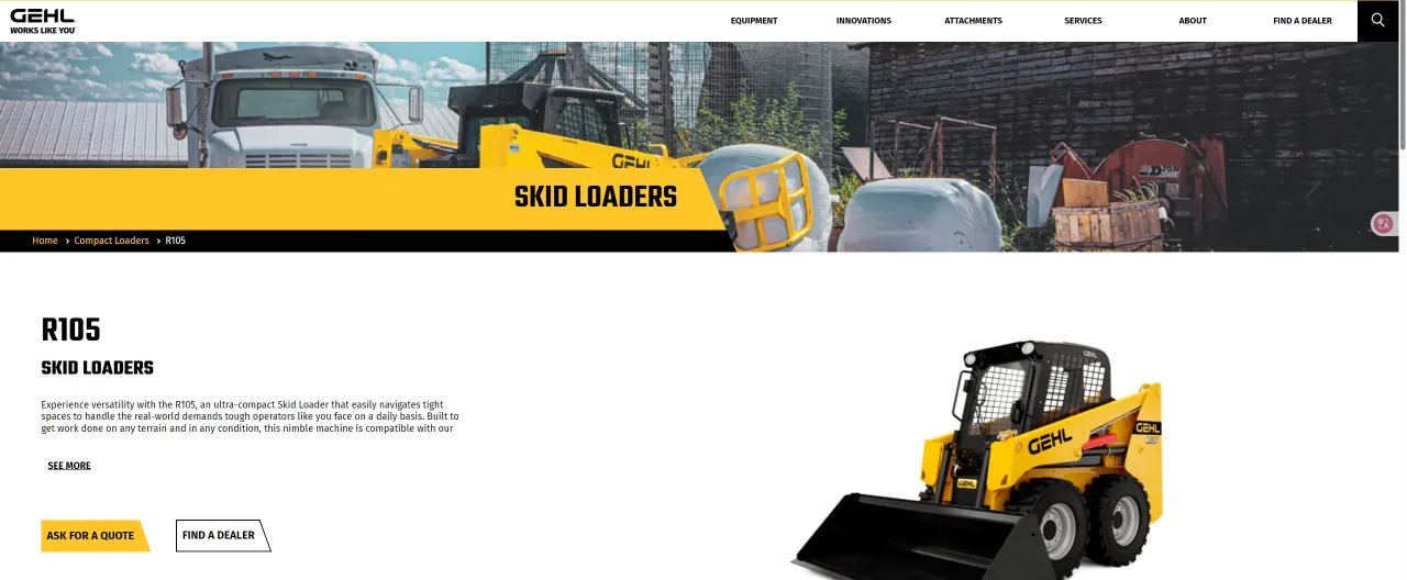 Gehl R105 Skid Loader
