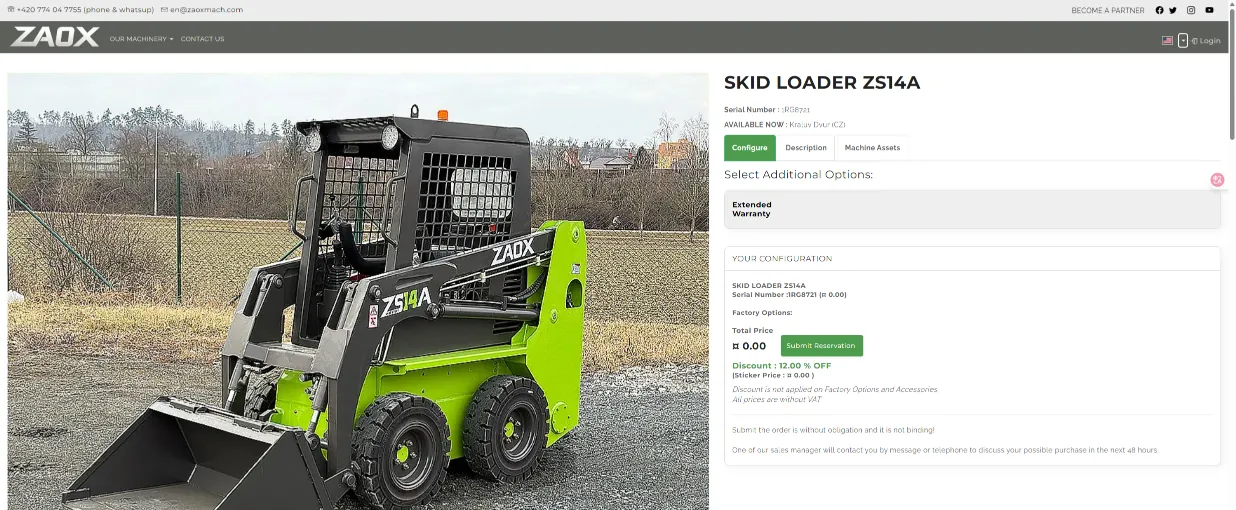 Zaox-SKID LOADER ZS14A