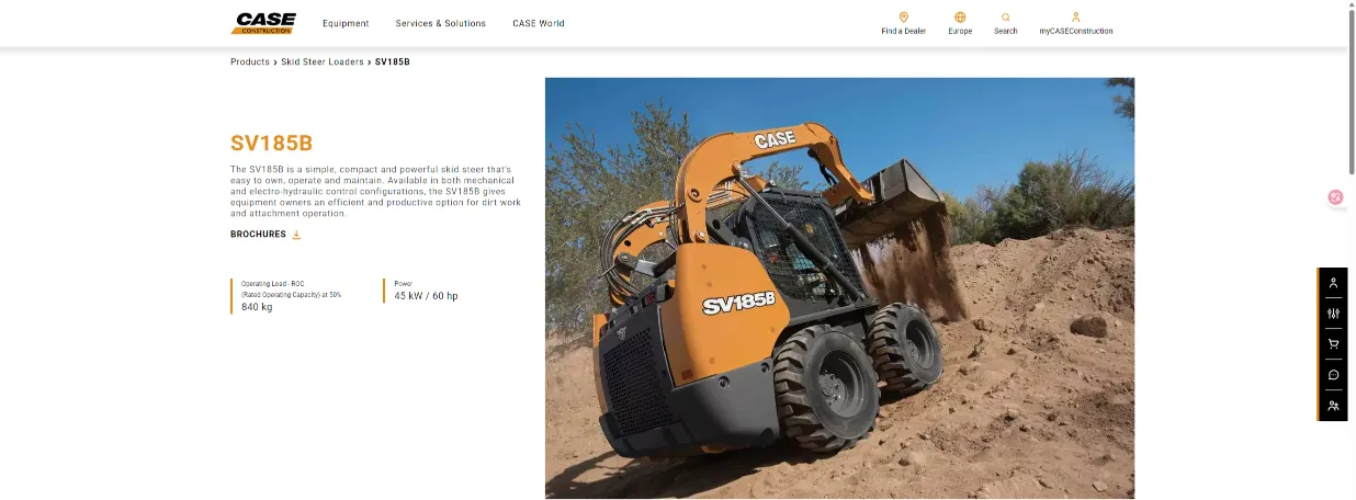 case Skid Steer Loaders SV185B