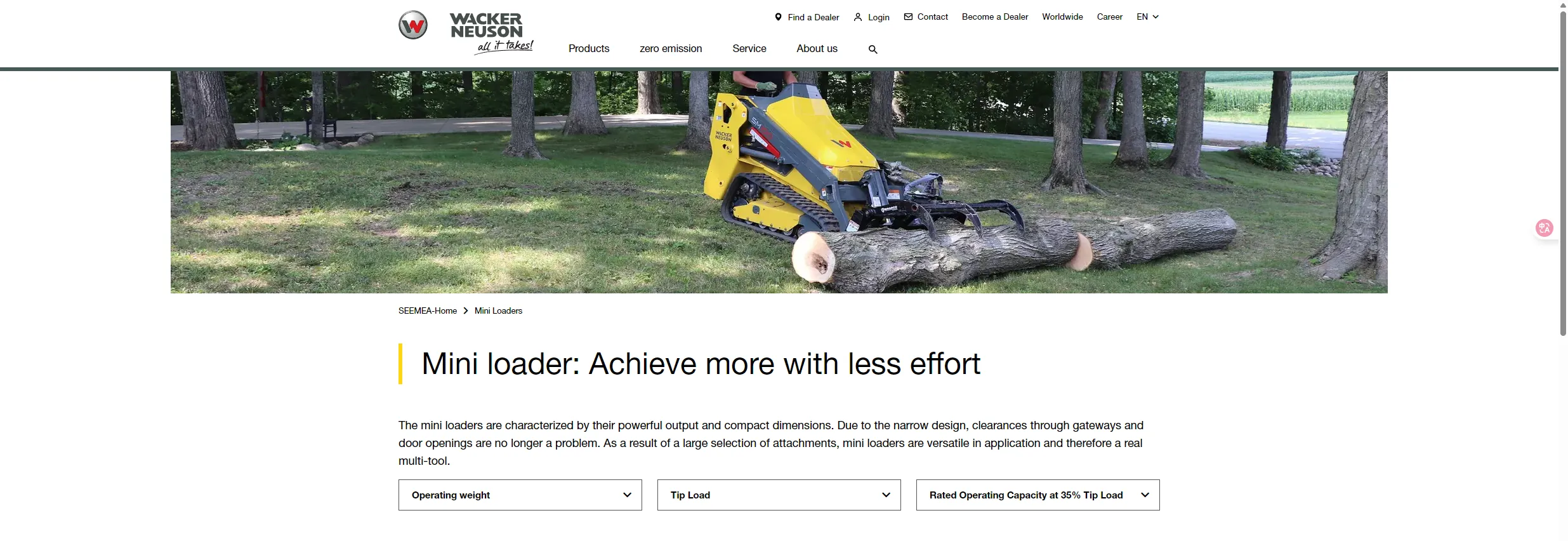 Wacker Neuson Mini loader: Achieve more with less effort
